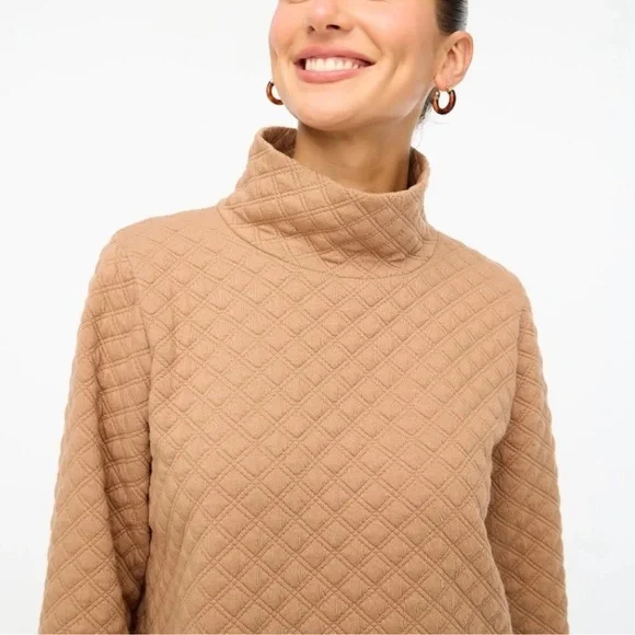 J. Crew Quilted Mockneck Pullover - Picture 3 of 5